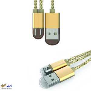 کابل تبدیل USB به MicroUSB و لایتنینگ الدینیو مدل LC89