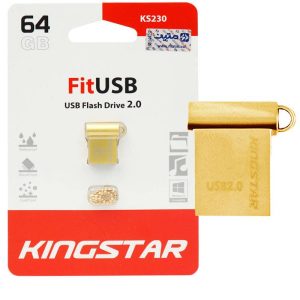 فلش 64 گیگ USB2 کینگ استار مدل KS230_Fit GOLD