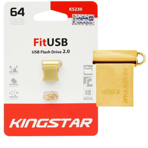فلش 64گیگ USB2 کینگ استارKS230– Fit GOLD